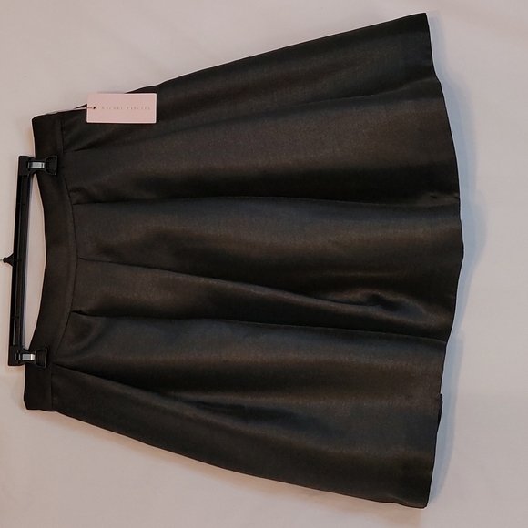 RACHEL Parcell Satin Twill Black Skirt - Picture 2 of 11